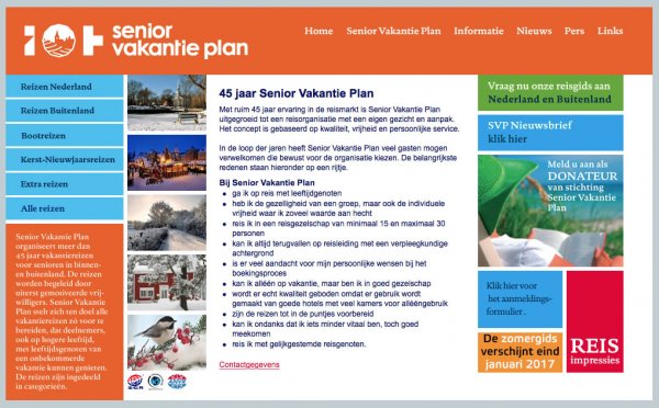 Senior Vakantie Plan
